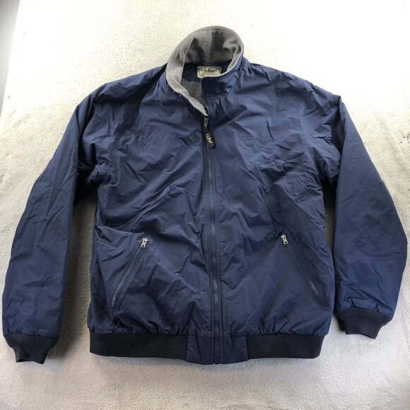 L.L. Bean Mens Bomber Jacket Size XLT Full Zip Stand Collar Outdoors Insulated - Picture 11 of 12